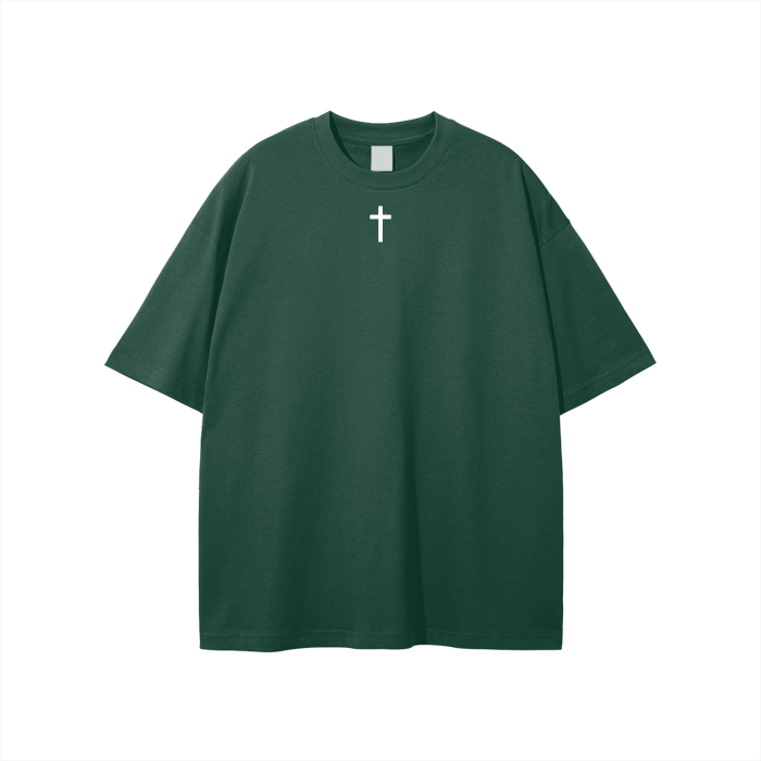 Simple Cross Streetwear Unisex Solid Color Loose Fit FOG T-Shirt