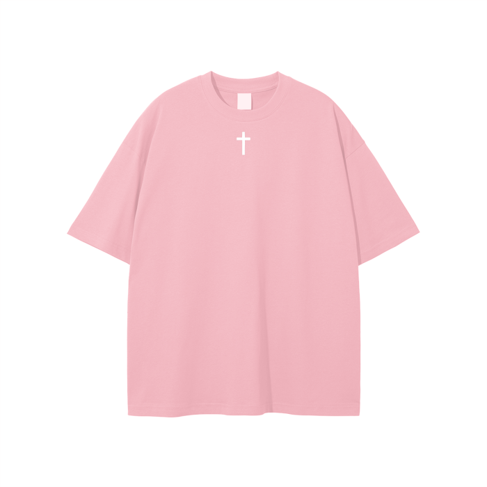 Simple Cross Streetwear Unisex Solid Color Loose Fit FOG T-Shirt