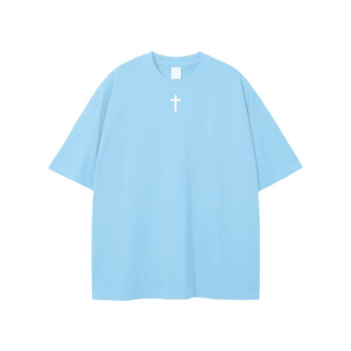 Simple Cross Streetwear Unisex Solid Color Loose Fit FOG T-Shirt