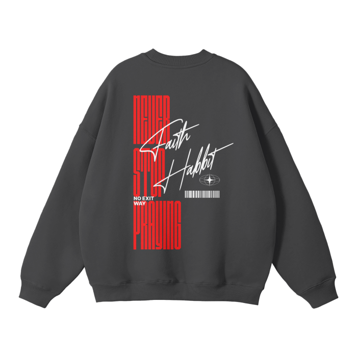 Faith Habit Streetwear Unisex Solid Color Fleece Pullover