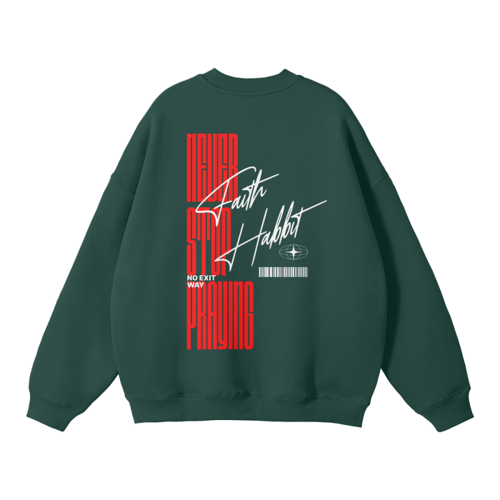 Faith Habit Streetwear Unisex Solid Color Fleece Pullover