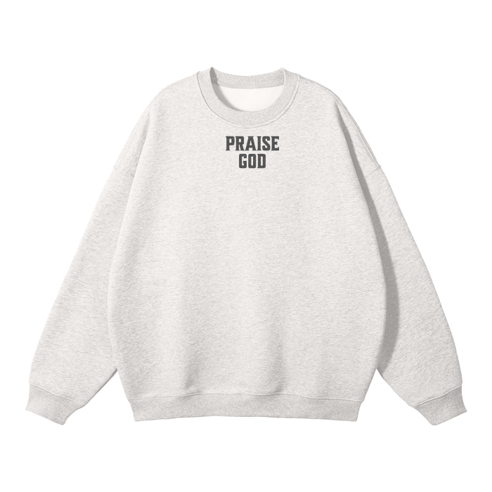 Praise God Streetwear Unisex Solid Color Fleece Pullover