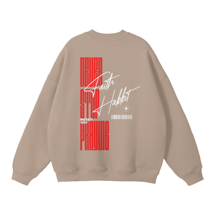 Faith Habit Streetwear Unisex Solid Color Fleece Pullover