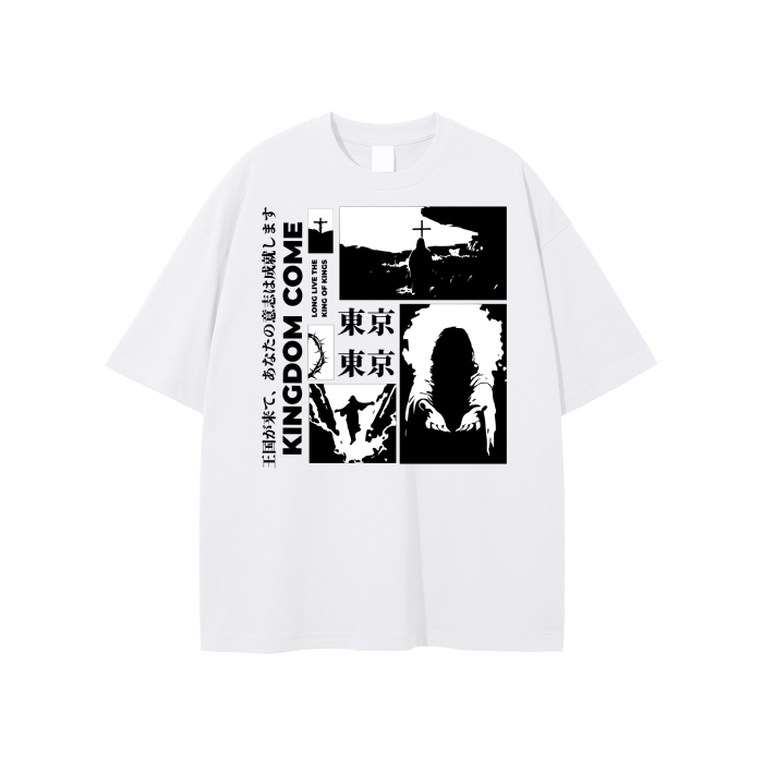Vintage Japanese Jesus Oversized Streetwear T-shirt