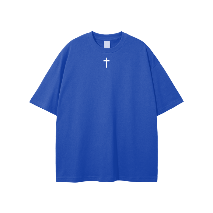 Simple Cross Streetwear Unisex Solid Color Loose Fit FOG T-Shirt