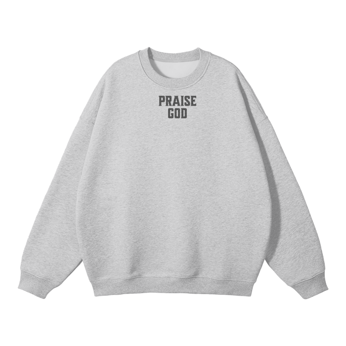 Praise God Streetwear Unisex Solid Color Fleece Pullover