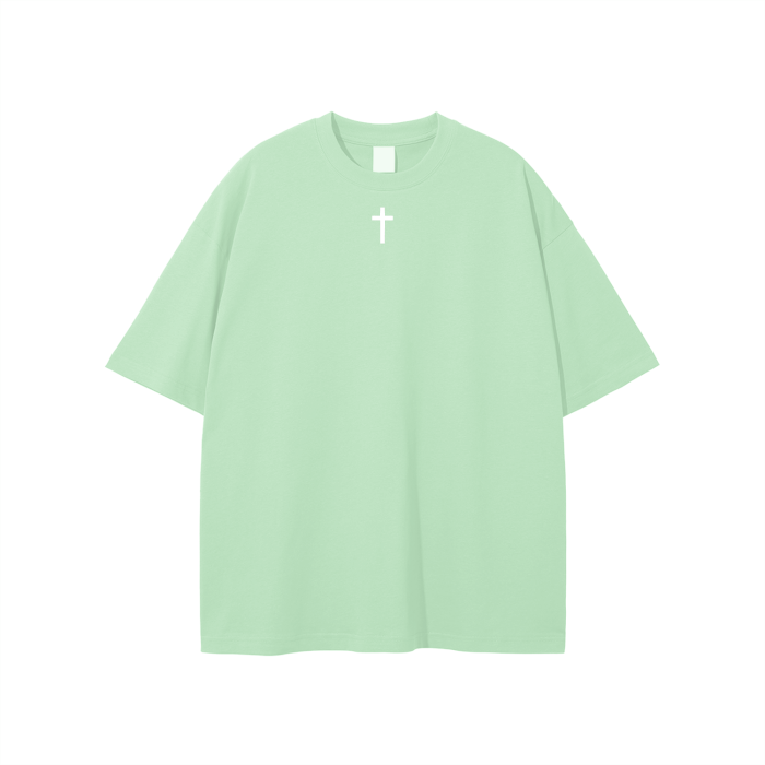 Simple Cross Streetwear Unisex Solid Color Loose Fit FOG T-Shirt