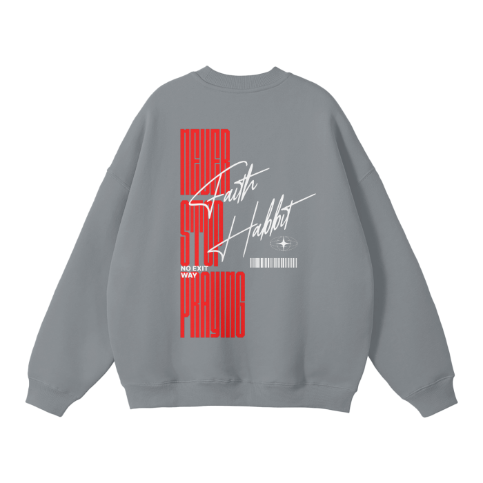 Faith Habit Streetwear Unisex Solid Color Fleece Pullover