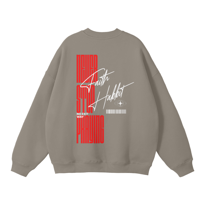 Faith Habit Streetwear Unisex Solid Color Fleece Pullover