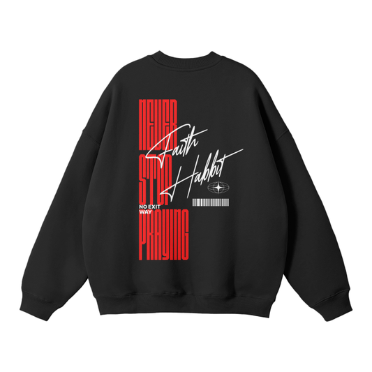 Faith Habit Streetwear Unisex Solid Color Fleece Pullover