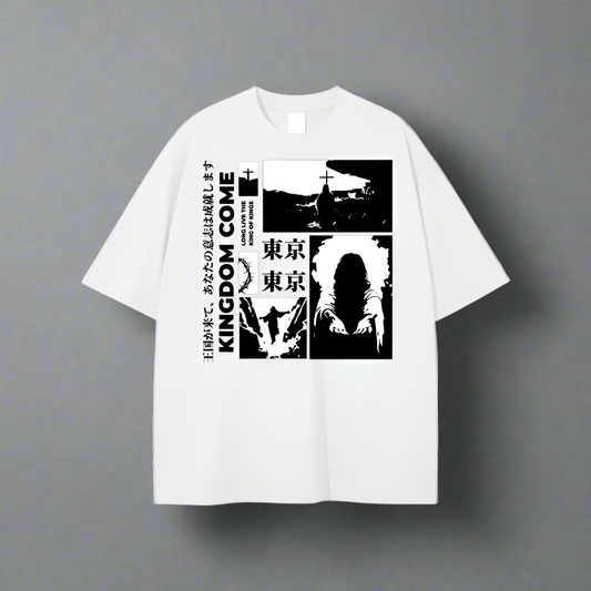 Vintage Japanese Jesus Oversized Streetwear T-shirt